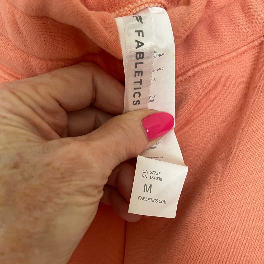 Fabletics Orange Track Pants - Picture 4 of 6